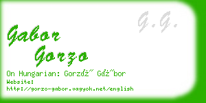 gabor gorzo business card